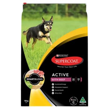 Supercoat Smartblend Active Beef Adult Dog Food 18kg